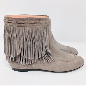 Alexandra Neel Suede Fringe Moccasin Boot